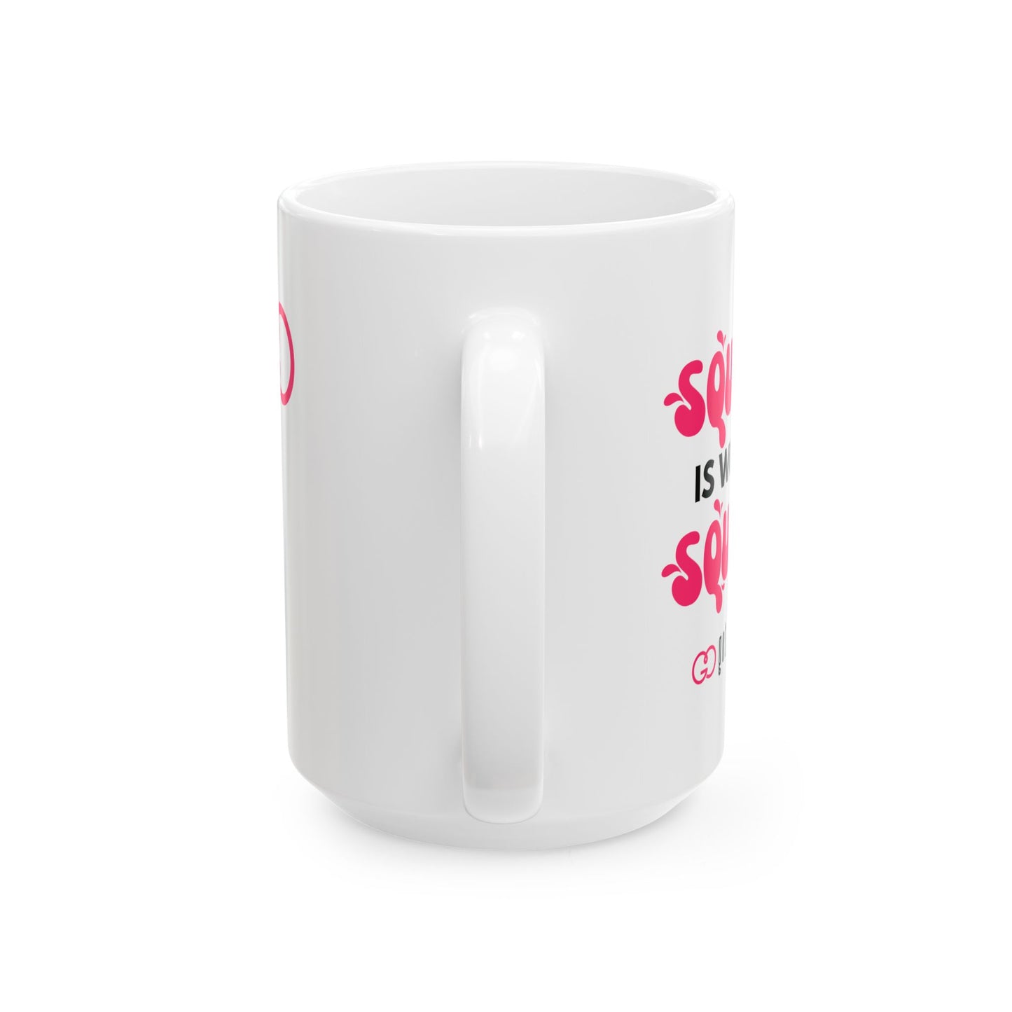 A Squeeze is Worth a Squeeze Mammogram  Ceramic Mug, (11oz, 15oz) - Breast Cancer Awareness