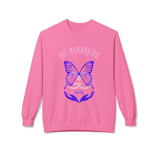 Faith Butterfly Mammogram Sweatshirt - Breast Cancer Awareness