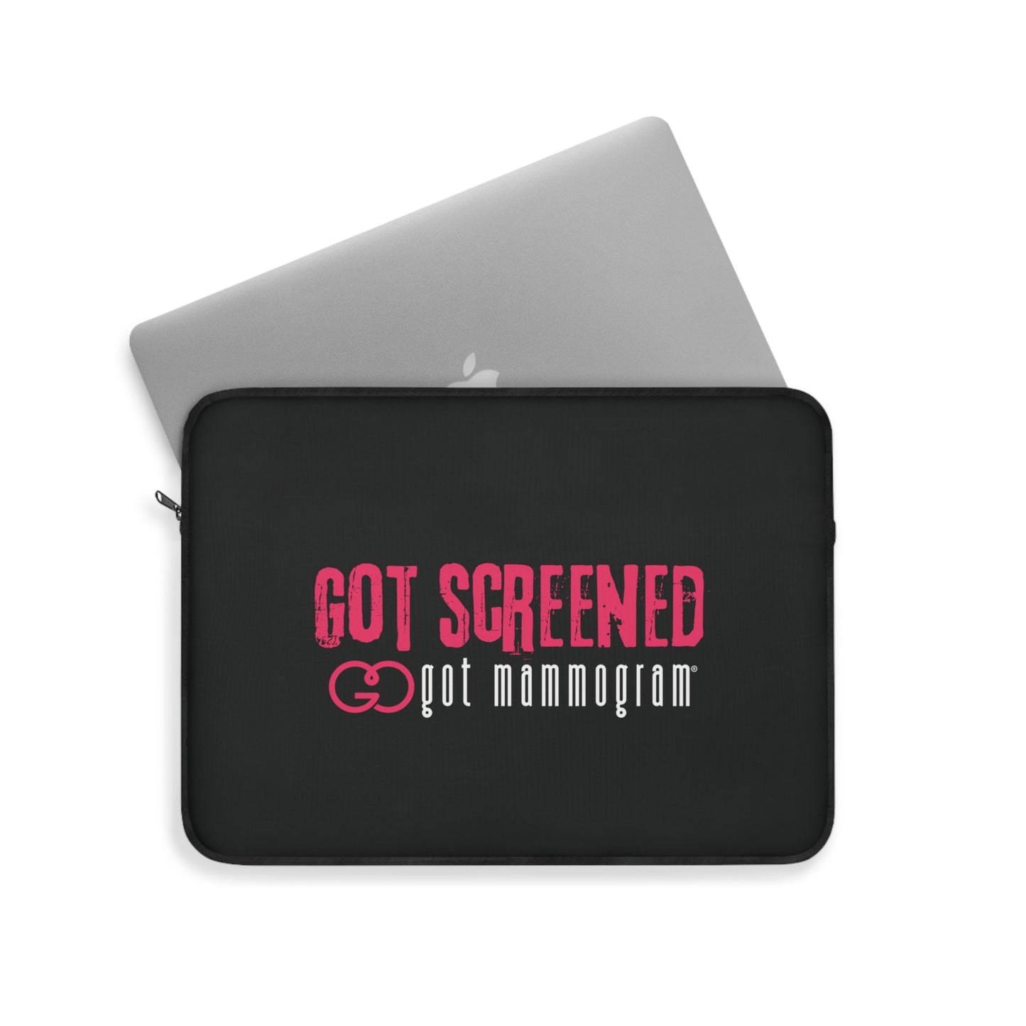 Got Screened Mammogram Laptop Sleeve - Breast Cancer Awareness