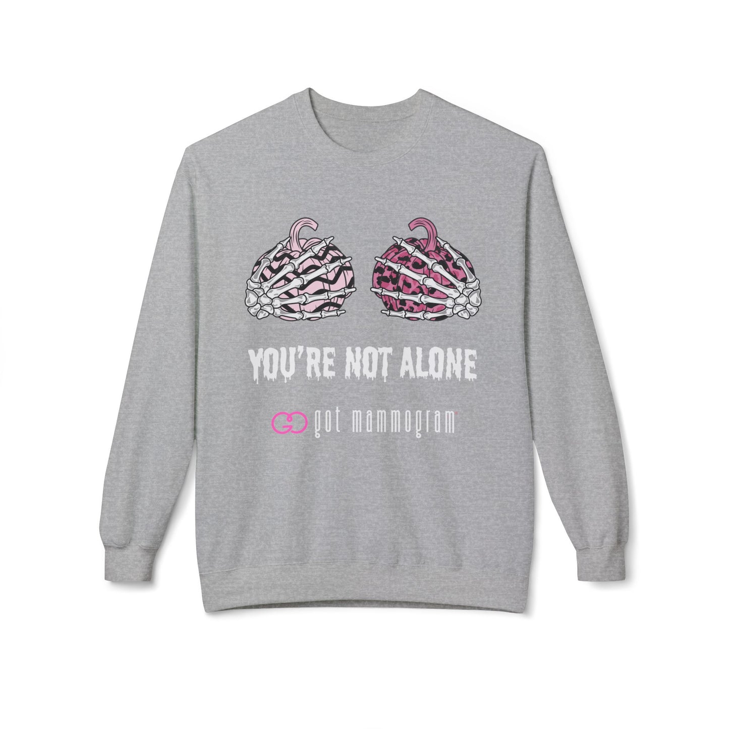 You're Not Alone Halloween Mammogram Sweatshirt - Breast Cancer Awareness