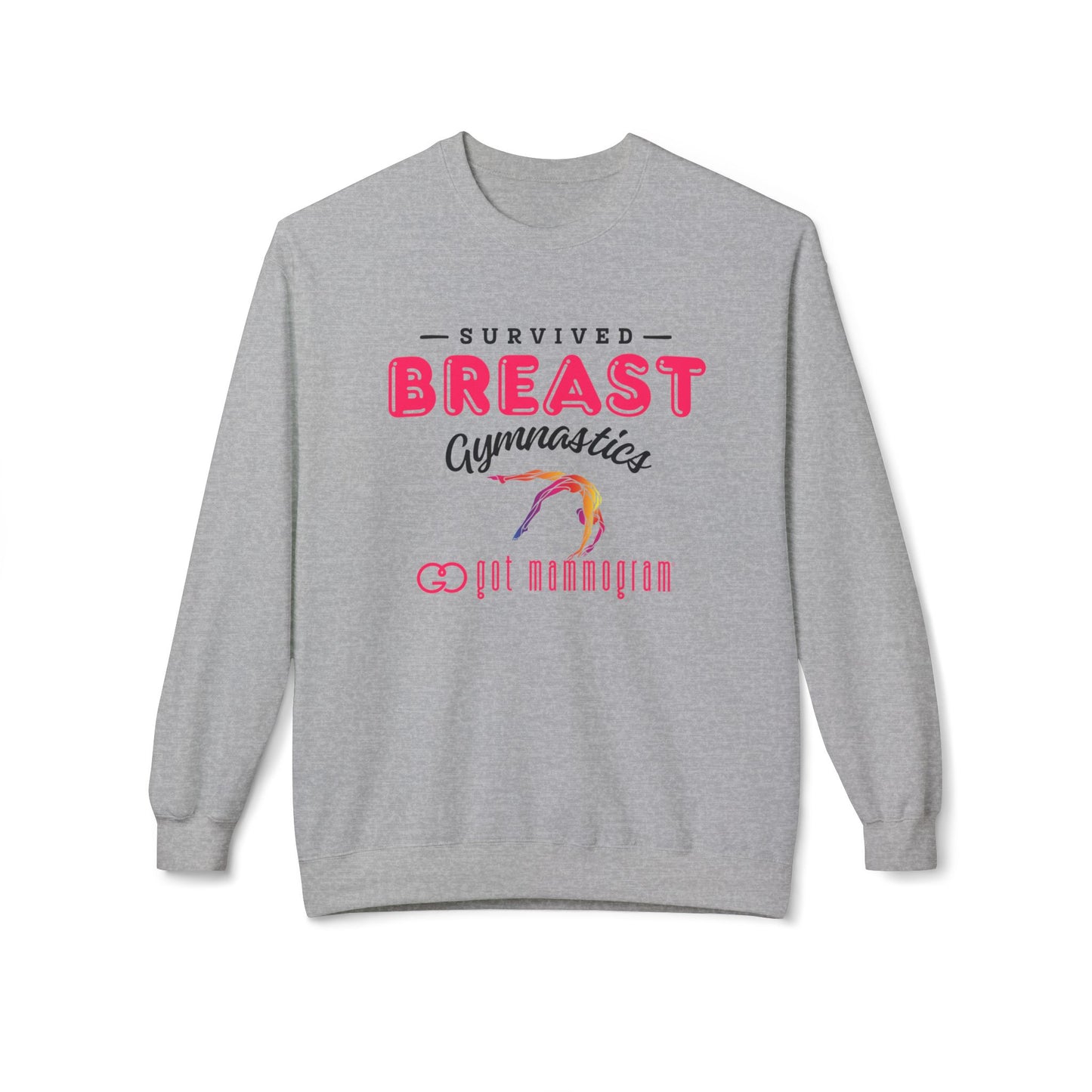 Breast Gymnastics Mammogram Sweatshirt - Breast Cancer Awareness - Black