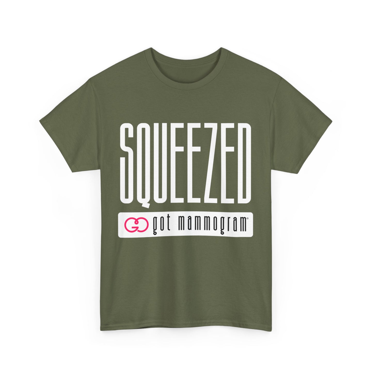 Squeezed Mammogram Heavy Cotton T-Shirt Breast Cancer Awareness