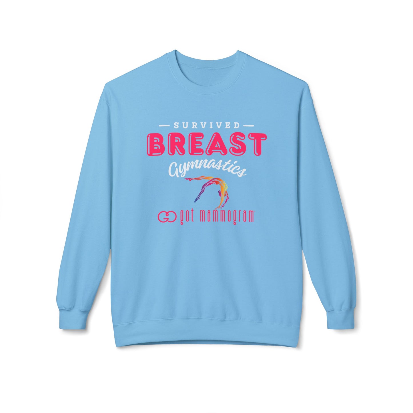 Breast Gymnastics Mammogram Sweatshirt - Breast Cancer Awareness - White Font