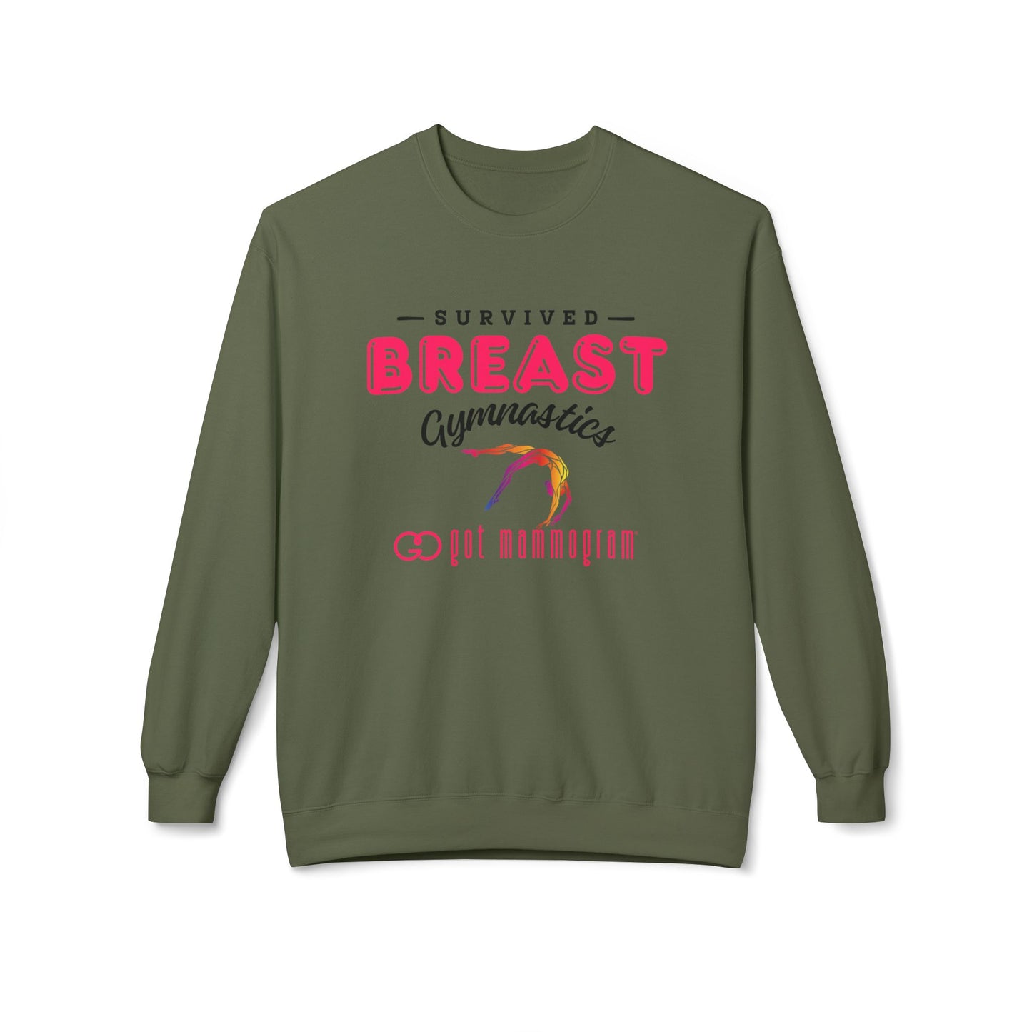 Breast Gymnastics Mammogram Sweatshirt - Breast Cancer Awareness - Black