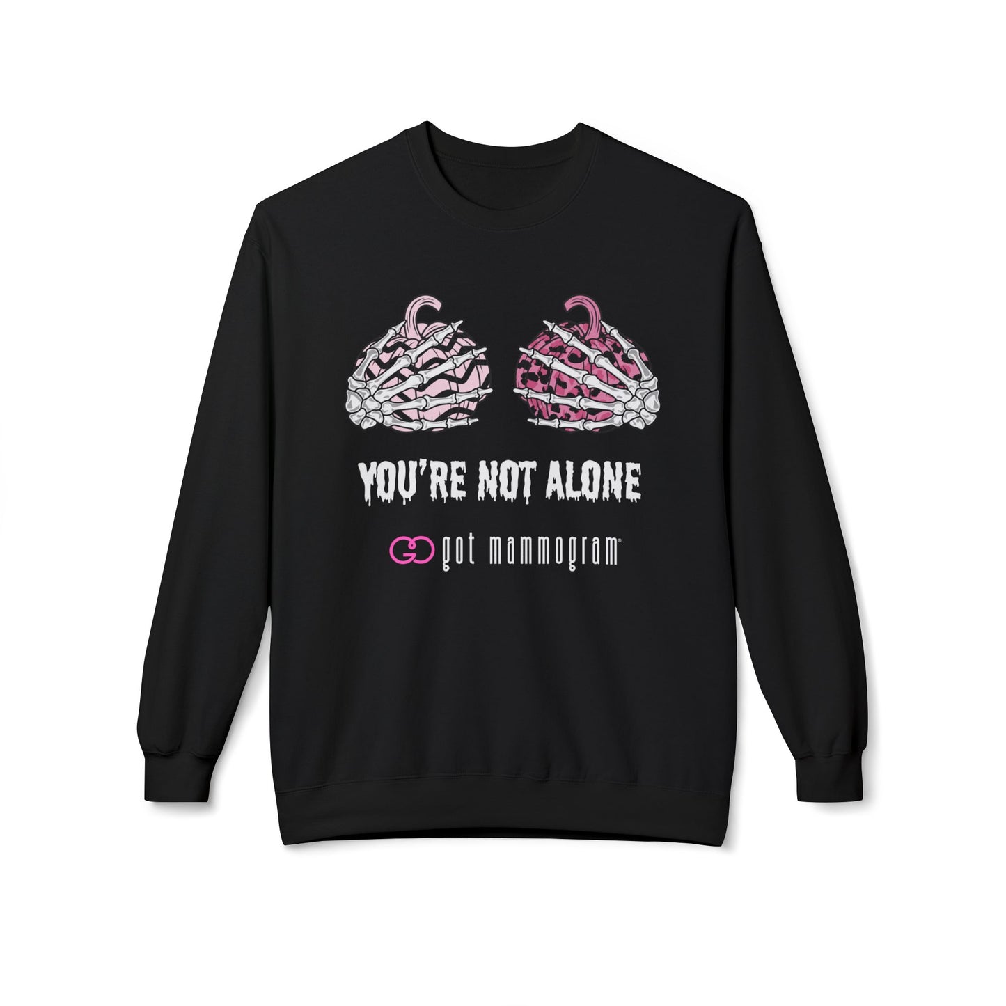 You're Not Alone Mammogram Sweatshirt - Breast Cancer Awareness