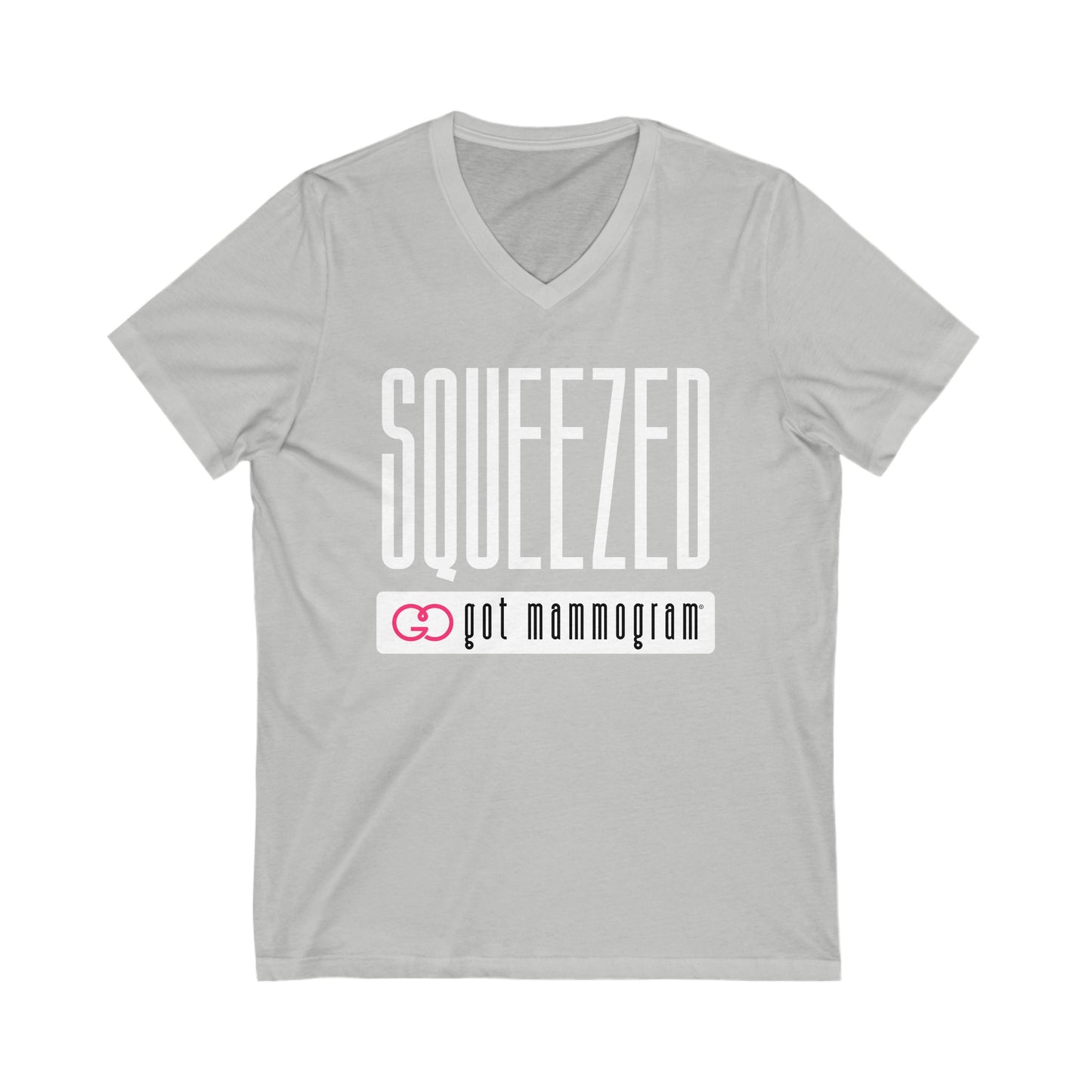 Squeezed Mammogram V-Neck T-Shirt - Breast Cancer Awareness