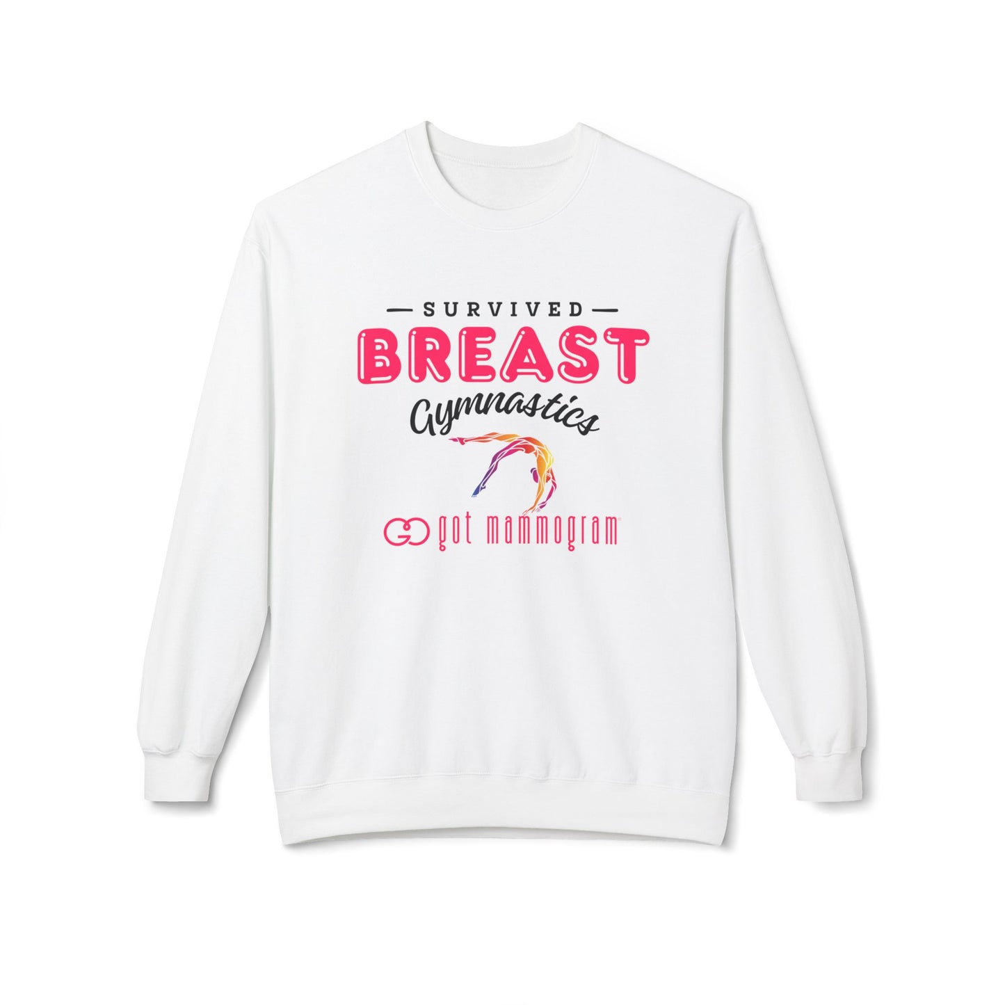 Breast Gymnastics Mammogram Sweatshirt - Breast Cancer Awareness - Black