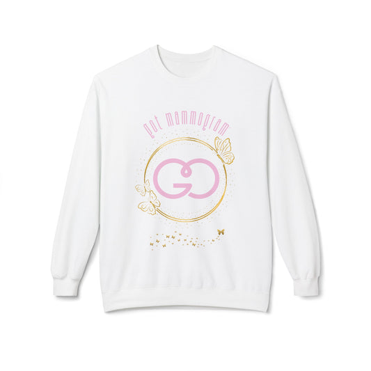 Glitter and Gold Butterfly Mammogram Sweatshirt - Breast Cancer Awareness