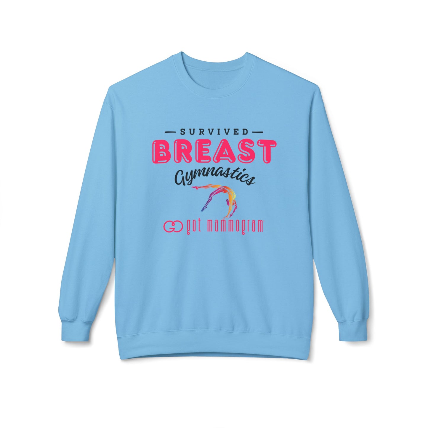 Breast Gymnastics Mammogram Sweatshirt - Breast Cancer Awareness - Black