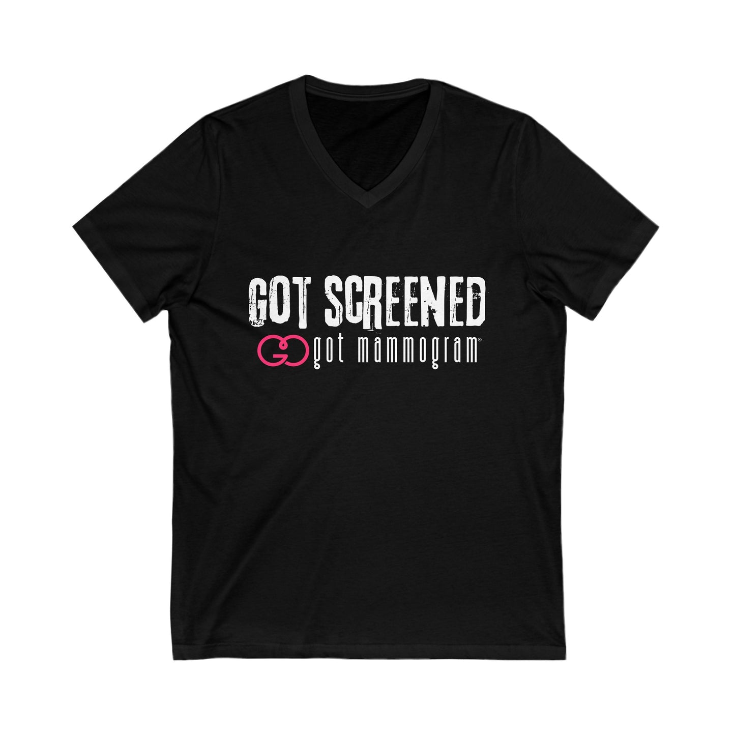 Got Screened Mammogram V-Neck T-Shirt - Breast Cancer Awareness