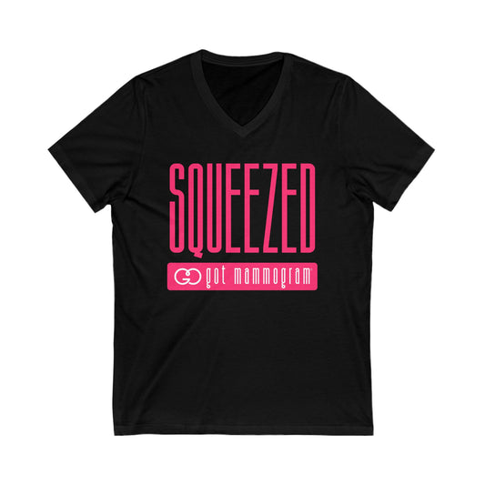 Squeezed Mammogram V-Neck T-Shirt - Breast Cancer Awareness