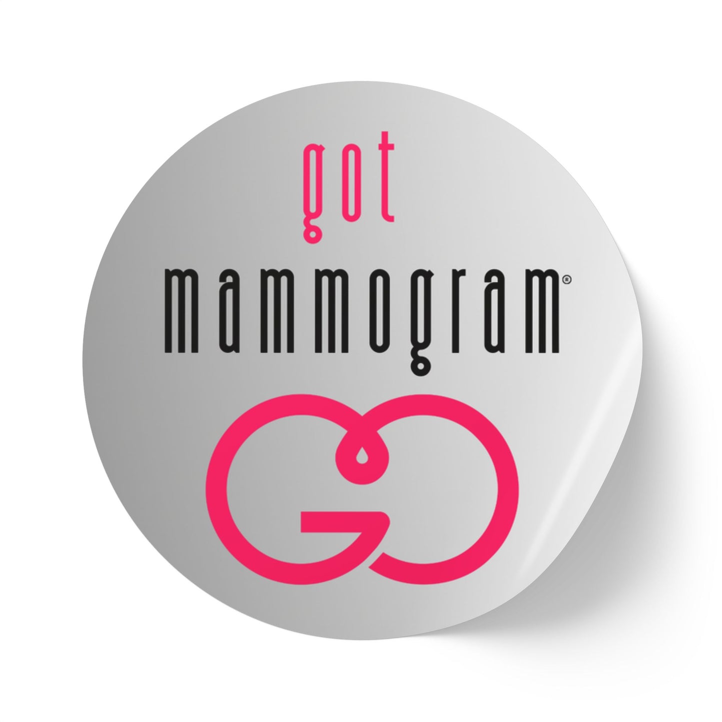 Breast Cancer Awareness Got Mammogram Silver Sticker - Durable and Vibrant