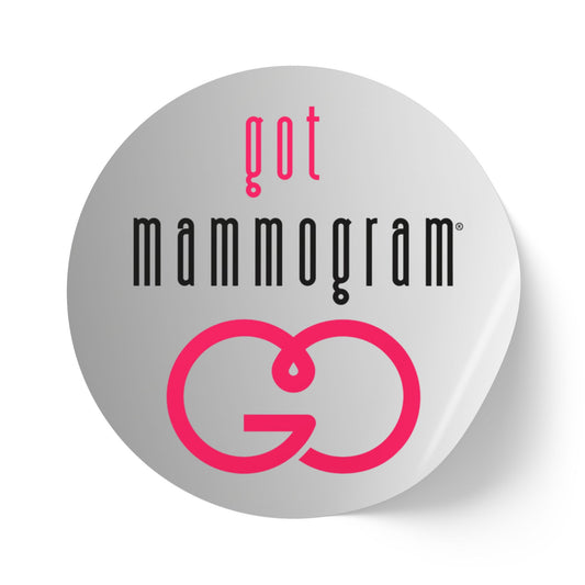 Breast Cancer Awareness Got Mammogram Silver Sticker - Durable and Vibrant