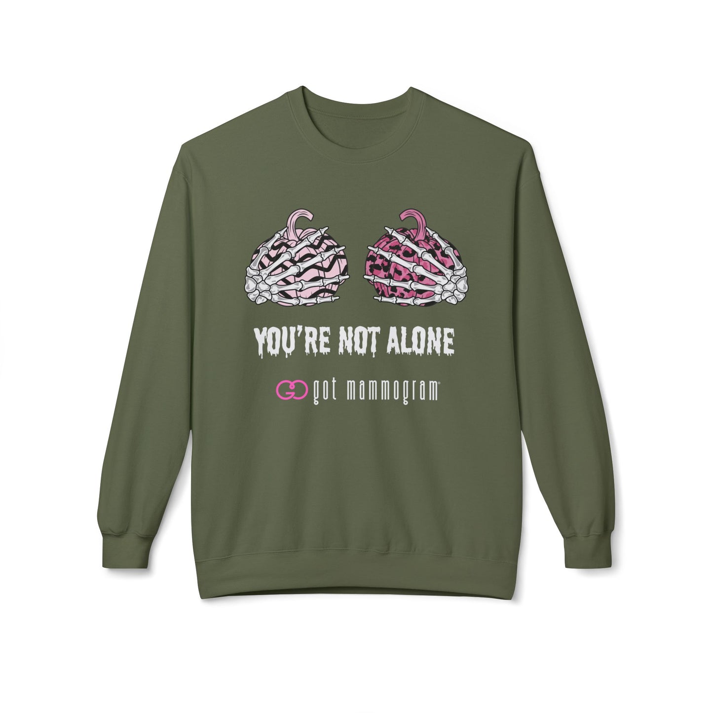 You're Not Alone Mammogram Sweatshirt - Breast Cancer Awareness