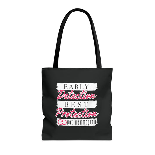 Early Detection Best Protection Mammogram Tote Bag - Breast Cancer Awareness