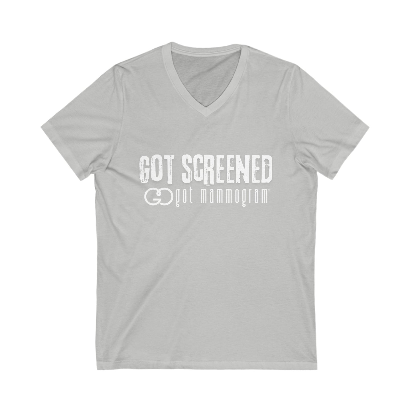 Got Screened Mammogram V-Neck T-Shirt - Breast Cancer Awareness