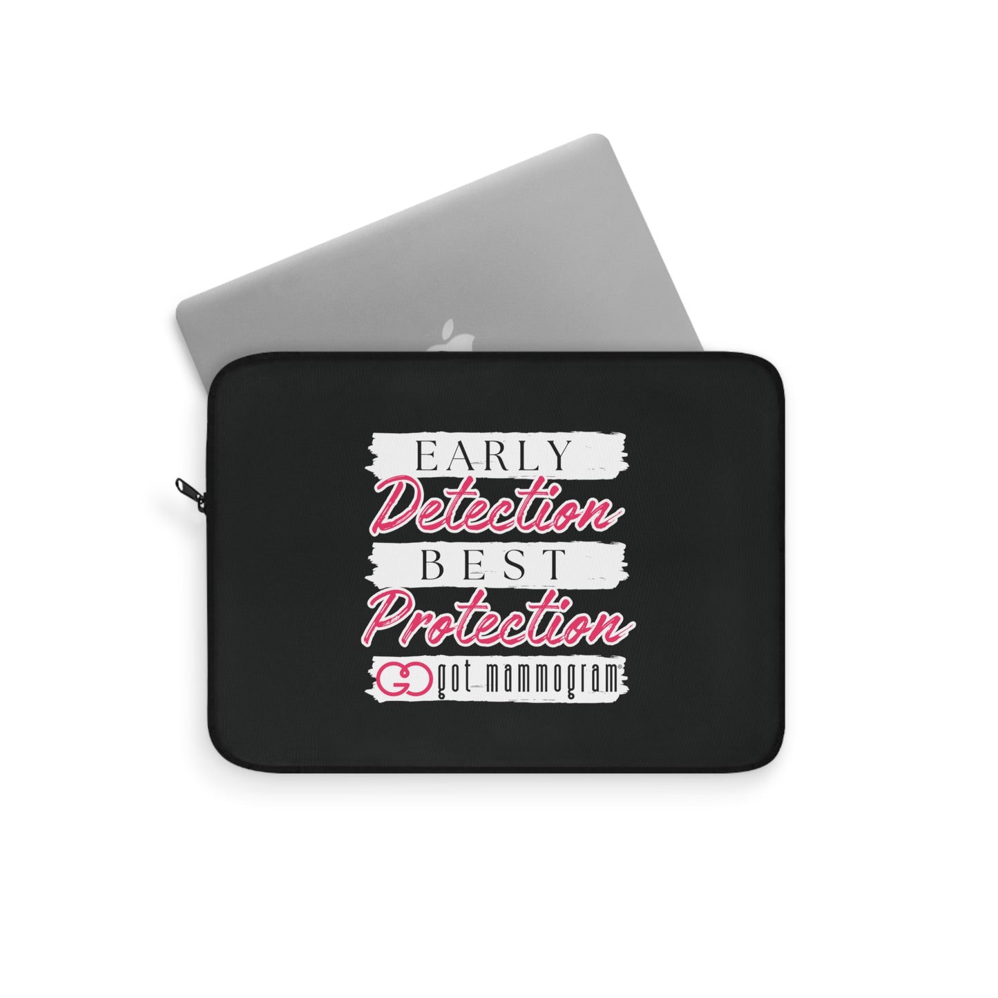 Early Detection Best Protection Mammogram Laptop Sleeve - Breast Cancer Awareness