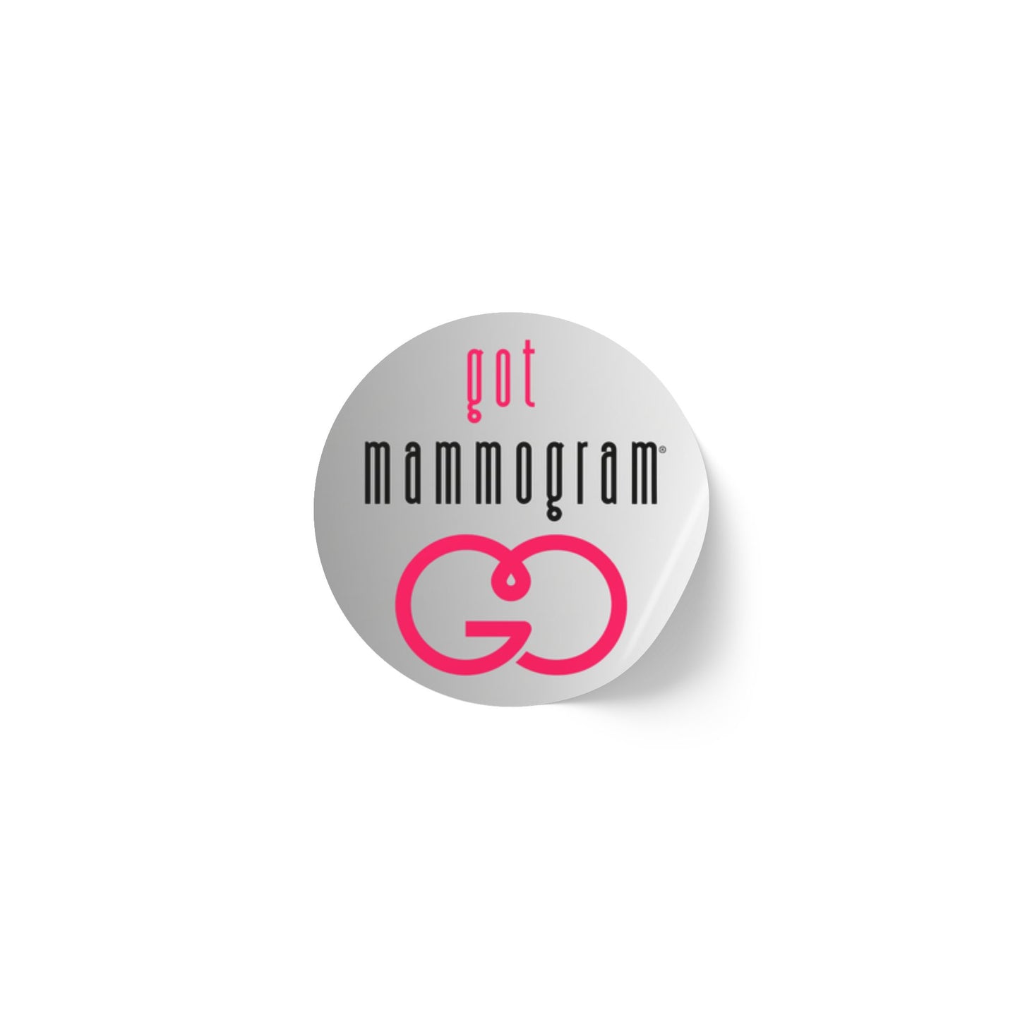 Breast Cancer Awareness Got Mammogram Silver Sticker - Durable and Vibrant