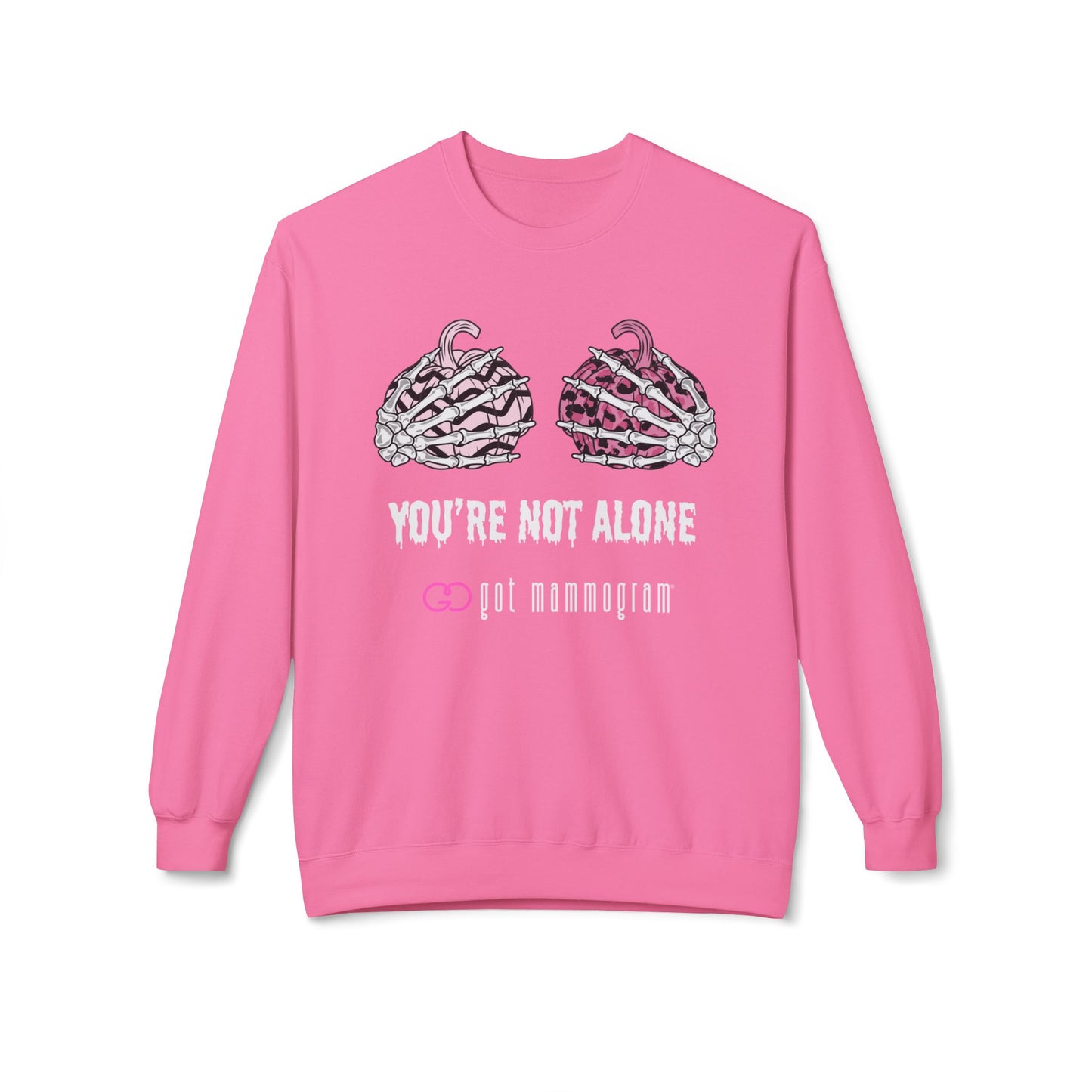 You're Not Alone Mammogram Sweatshirt - Breast Cancer Awareness