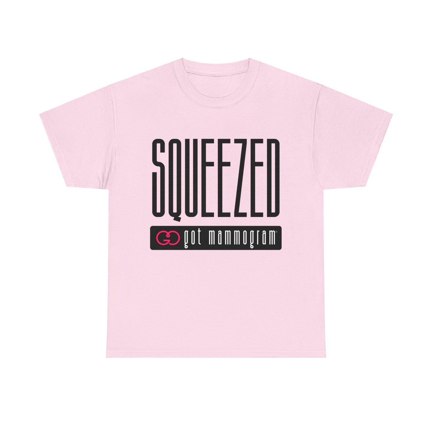 Squeezed Mammogram Heavy Cotton T-Shirt Breast Cancer Awareness