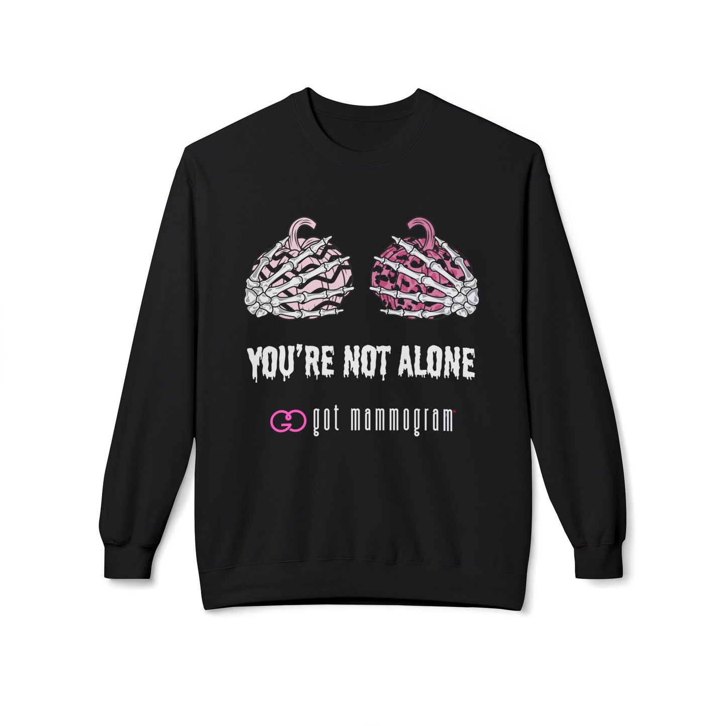 You're Not Alone Halloween Mammogram Sweatshirt - Breast Cancer Awareness