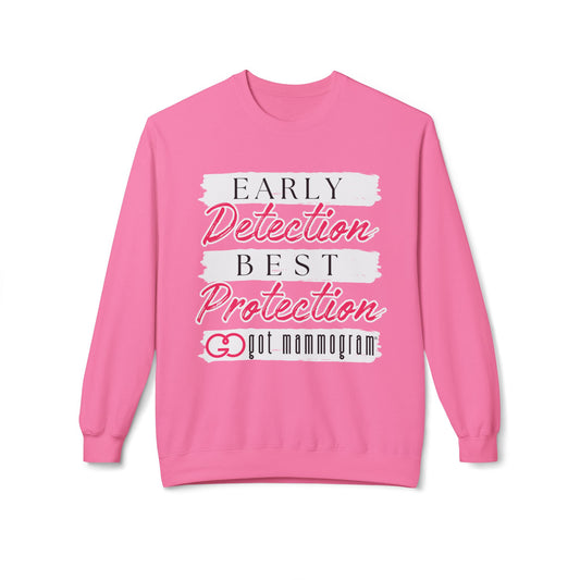 Early Detection Best Protection Mammogram Sweatshirt - Breast Cancer Awareness