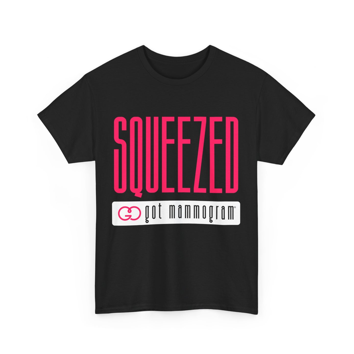 Squeezed Mammogram Heavy Cotton T-Shirt Breast Cancer Awareness